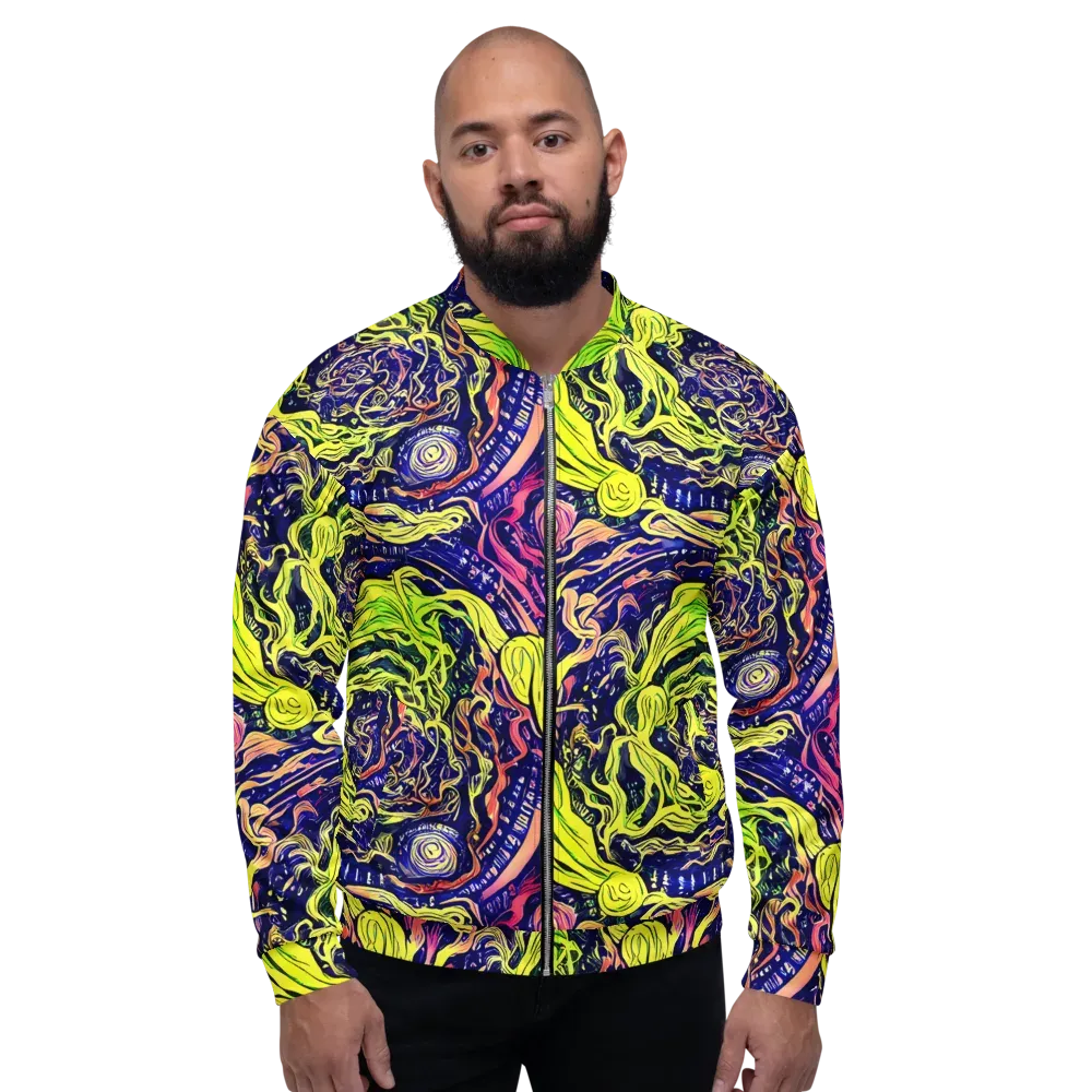 Psychedelic Herbarium on Bomber Jacket — Front