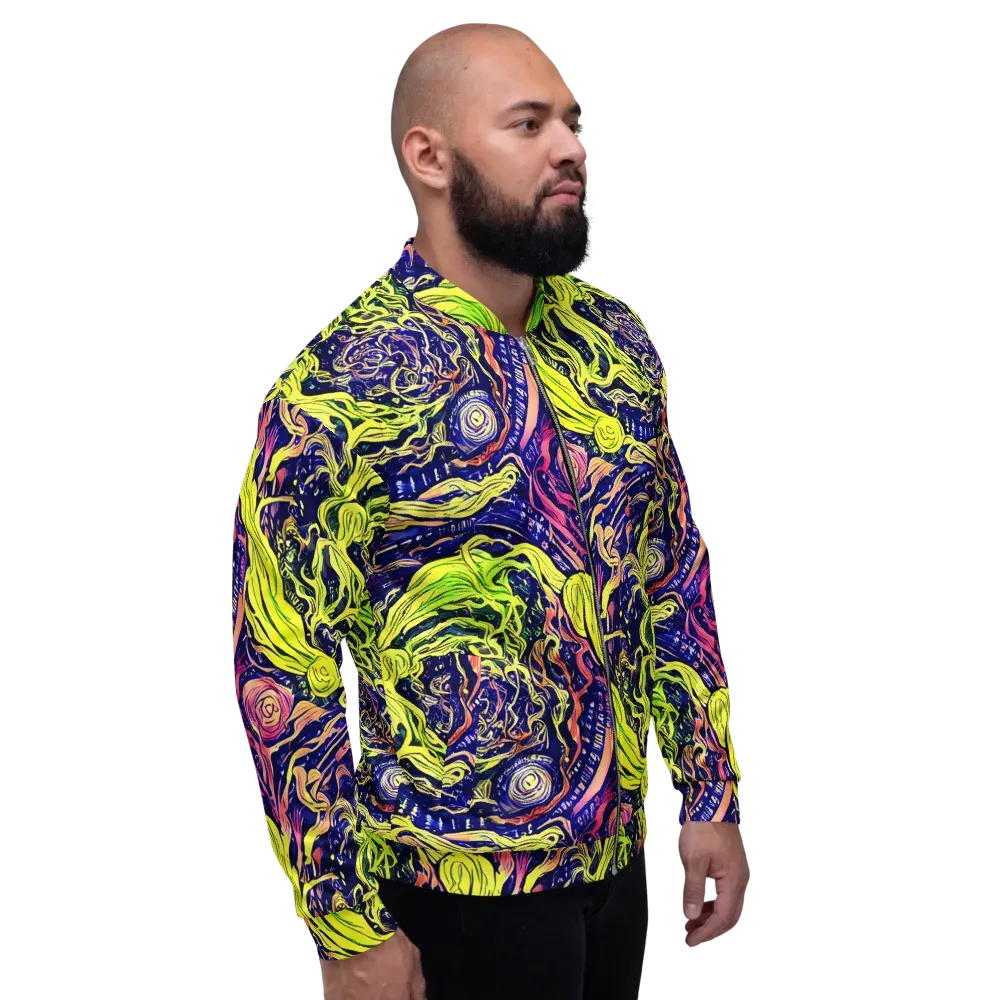 Psychedelic Herbarium on Bomber Jacket — Right