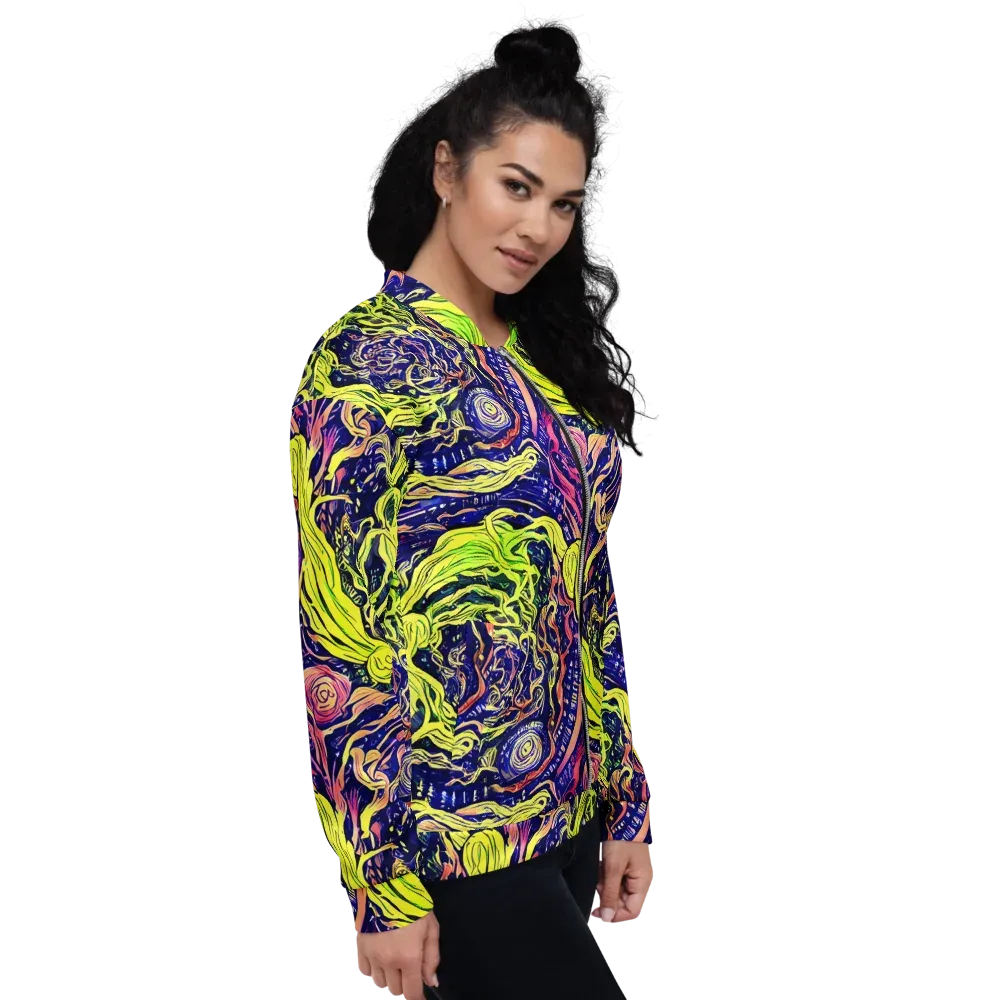 Psychedelic Herbarium on Bomber Jacket — Right
