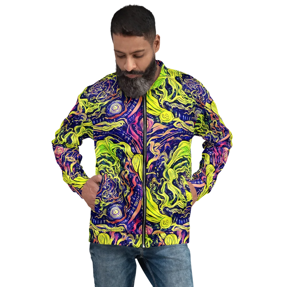 Psychedelic Herbarium on Bomber Jacket — Front