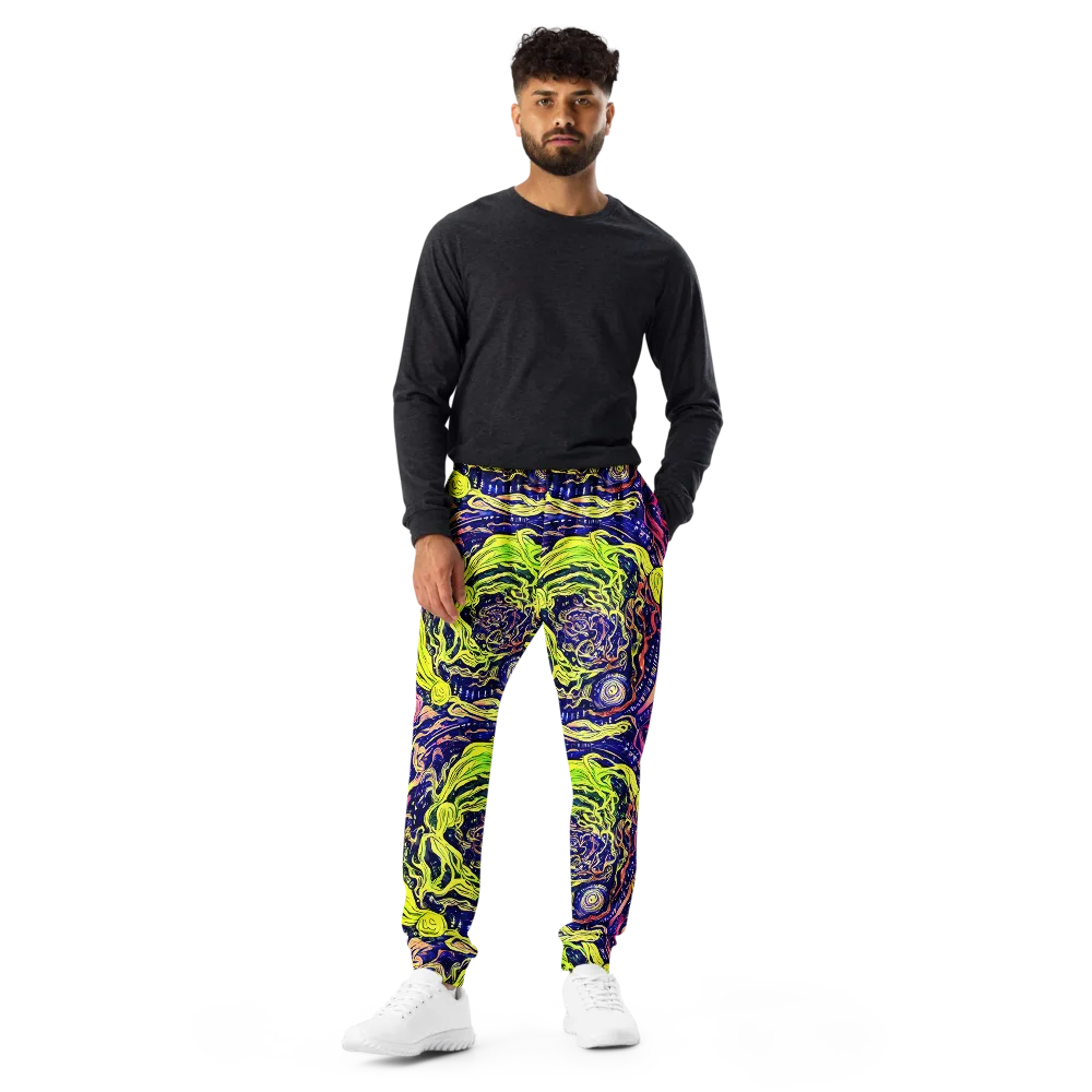 Psychedelic Herbarium on Men's Joggers — Front