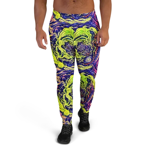 Psychedelic Herbarium on a Men's Joggers