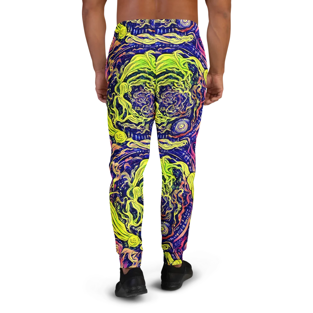 Psychedelic Herbarium on Men's Joggers — Back