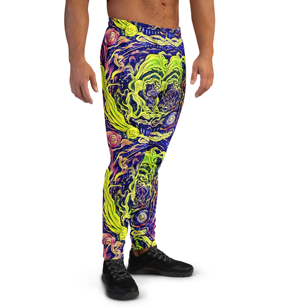 Psychedelic Herbarium on Men's Joggers — Right