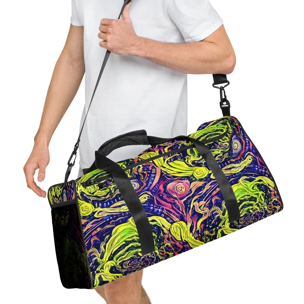 Psychedelic Herbarium on Duffle Bag — Right Front