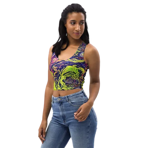 Psychedelic Herbarium on a Crop Top