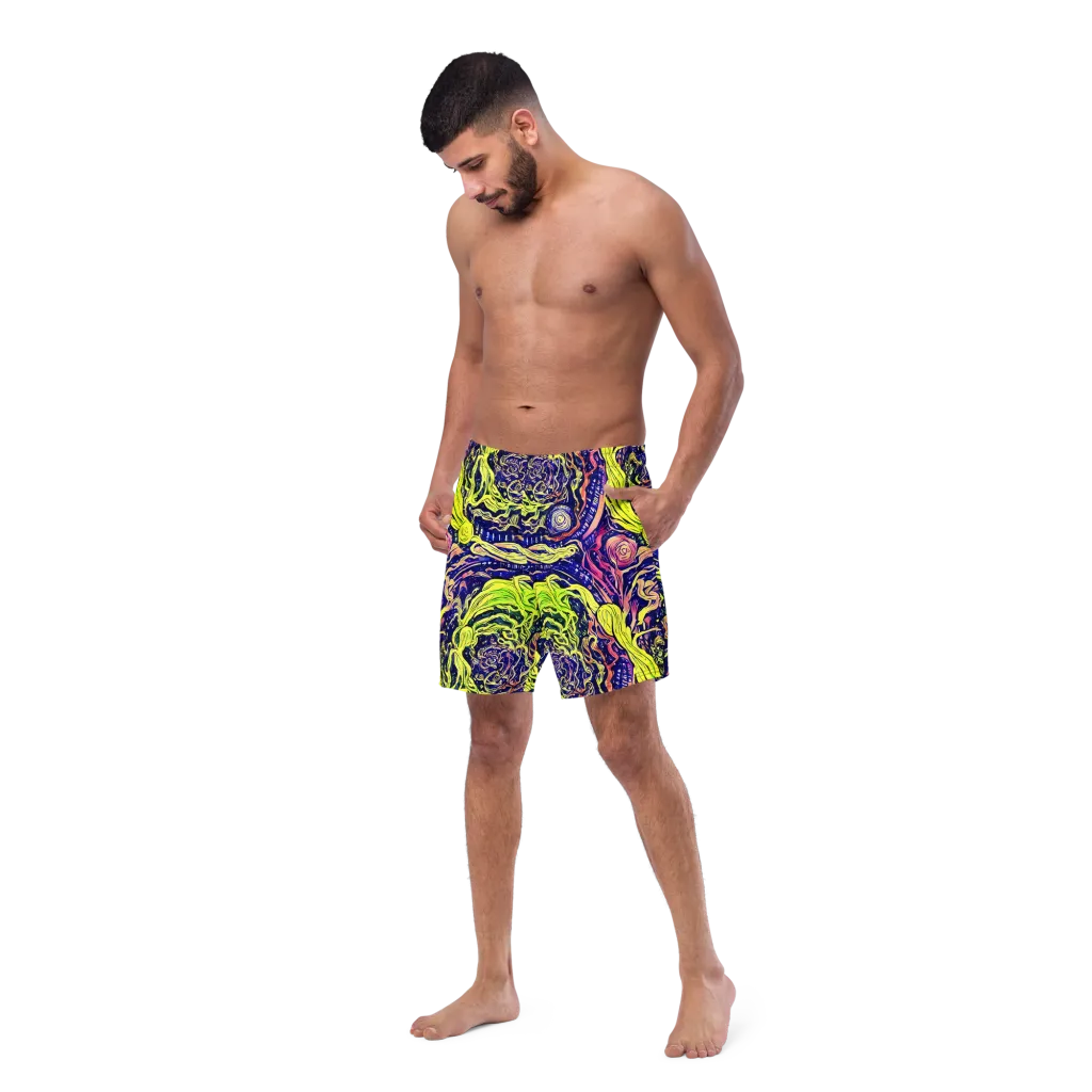 Psychedelic Herbarium on Swim Trunks — Left Front