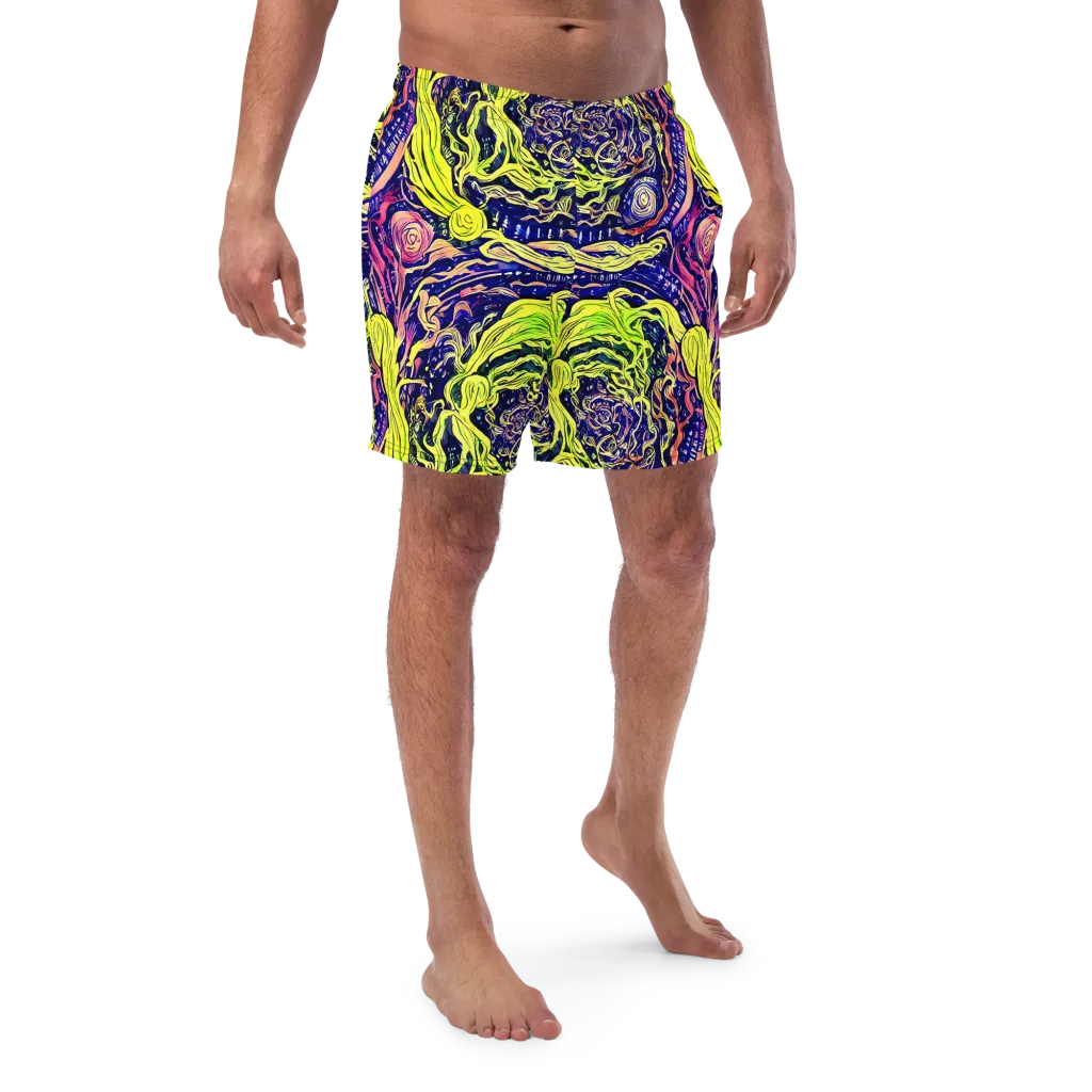 Psychedelic Herbarium on Swim Trunks — Front