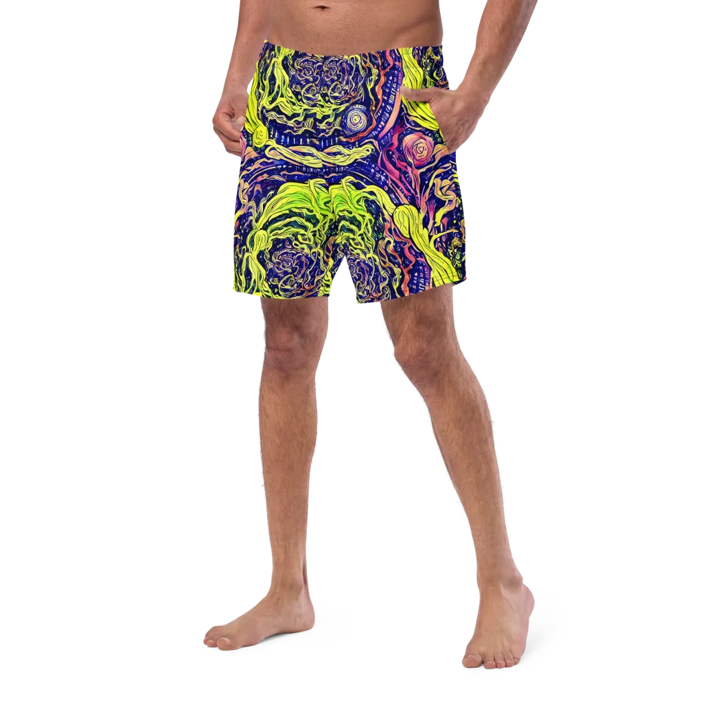 Psychedelic Herbarium on Swim Trunks — Left Front