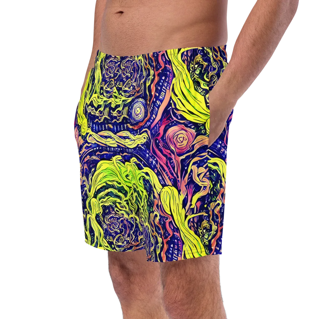 Psychedelic Herbarium on Swim Trunks — Left Front