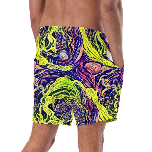 Psychedelic Herbarium on a Swim Trunks