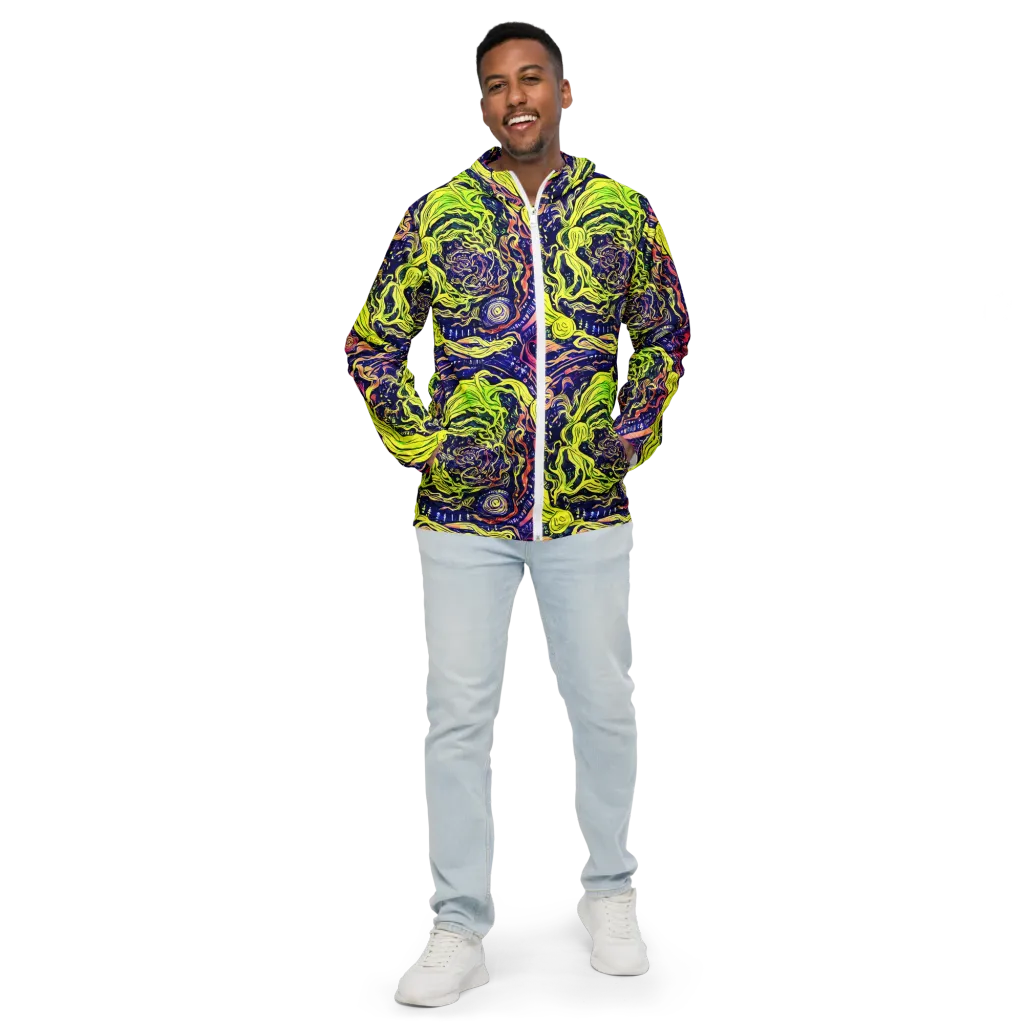 Psychedelic Herbarium on Men's Windbreaker — Front