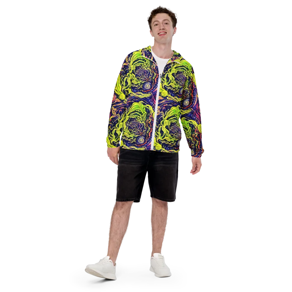 Psychedelic Herbarium on Men's Windbreaker — Front