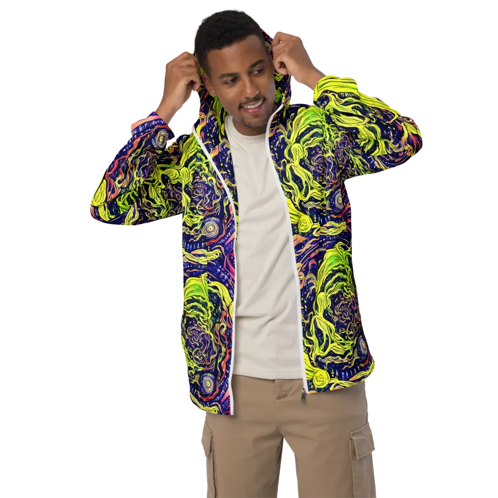 Psychedelic Herbarium on Men's Windbreaker — Front
