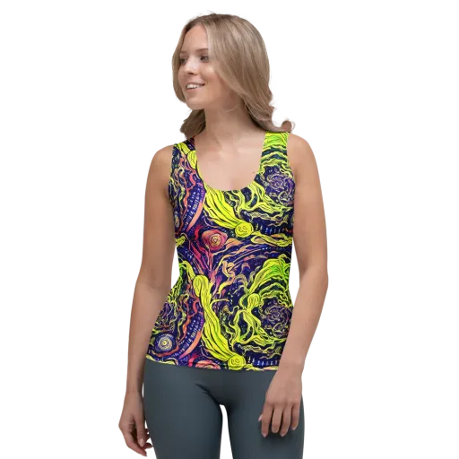 Psychedelic Herbarium on a Women's Tank Top