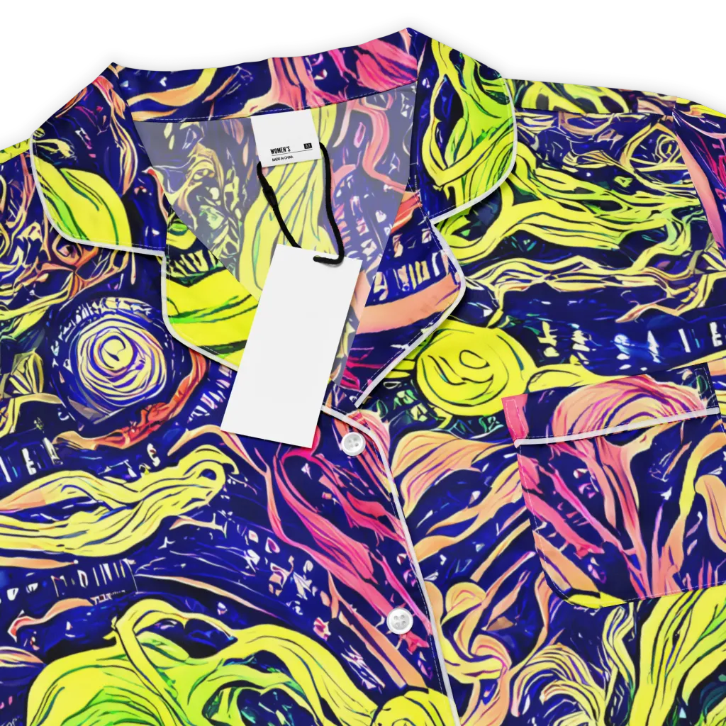 Psychedelic Herbarium on Women's Short Sleeve Pajama Top — Product details
