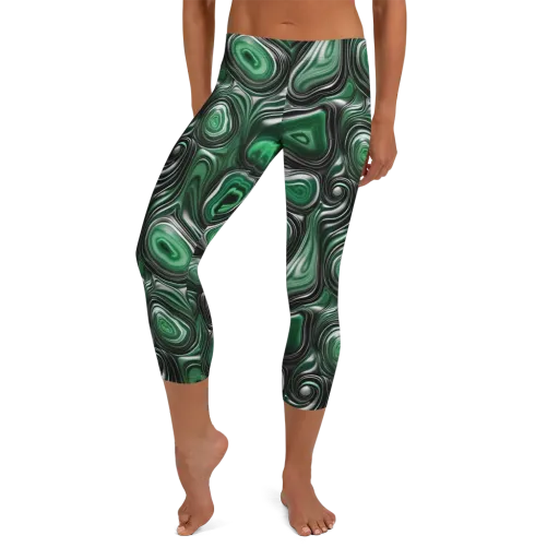 Emerald Agate on a Capri Leggings