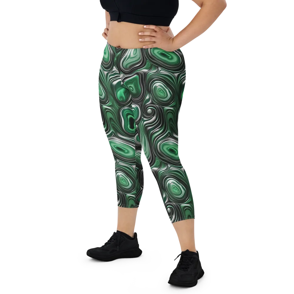 Emerald Agate on Capri Leggings — Front
