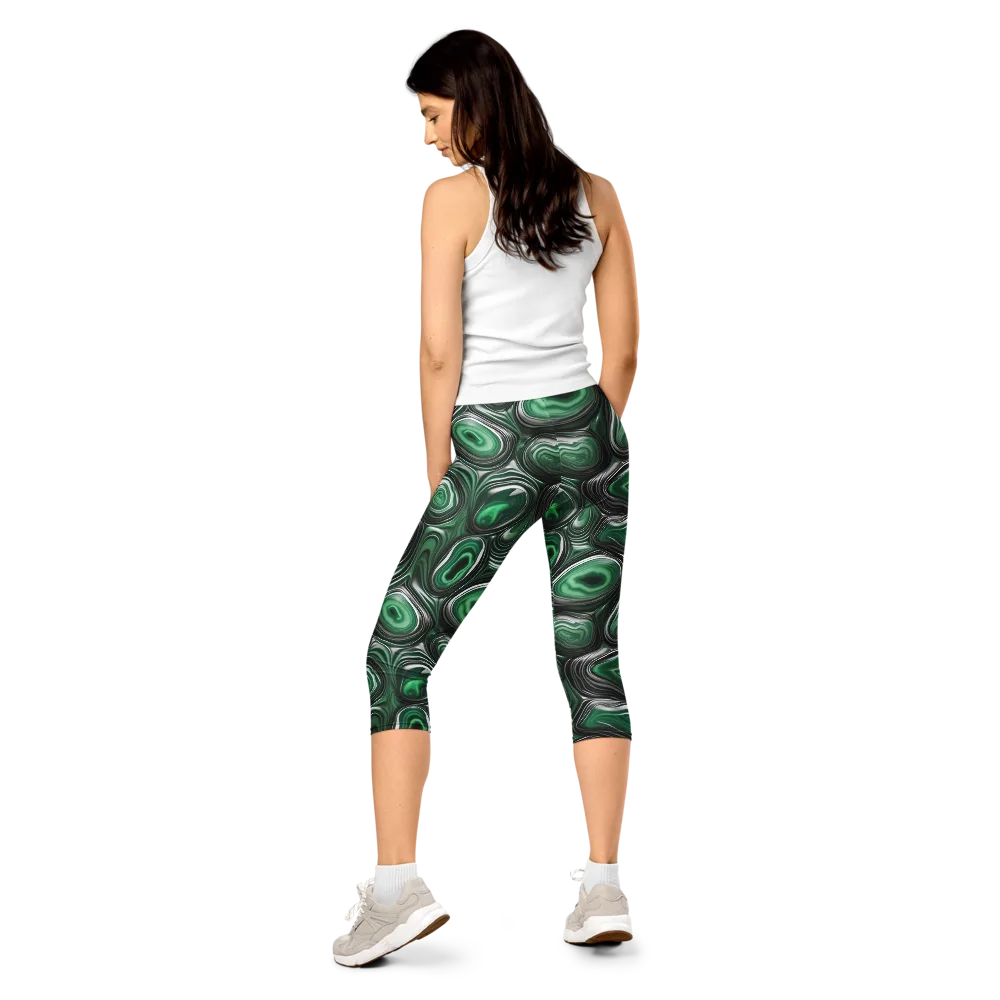 Emerald Agate on Capri Leggings — Back