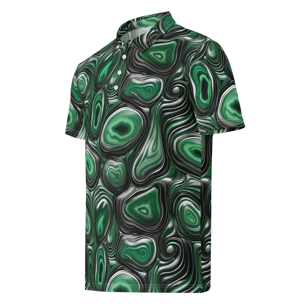 Emerald Agate on Men's Slim Fit Polo Shirt — Left Front