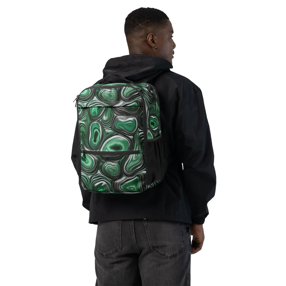 Emerald Agate on Utility Backpack — Back
