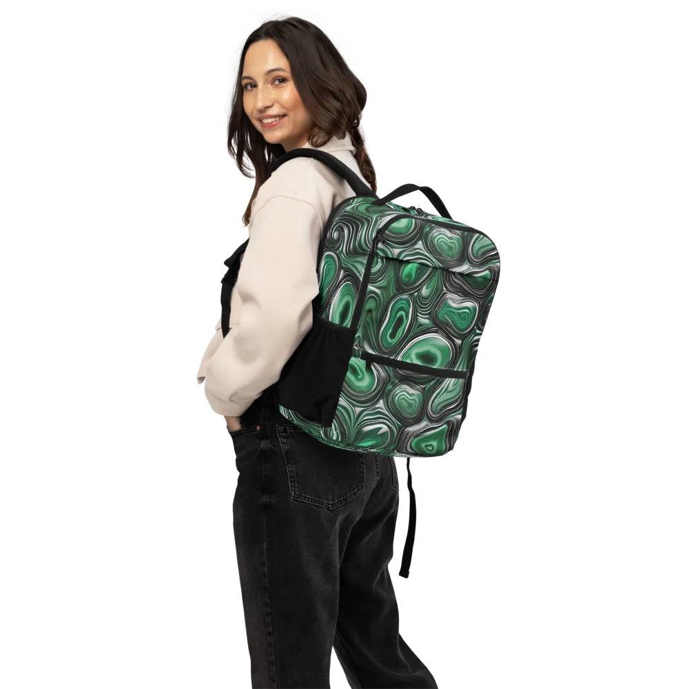 Emerald Agate on Utility Backpack — Back