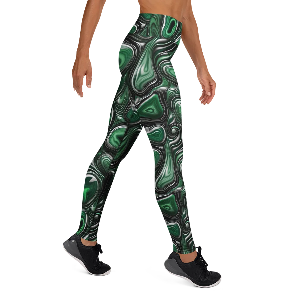 Emerald Agate on Yoga Leggings — Right