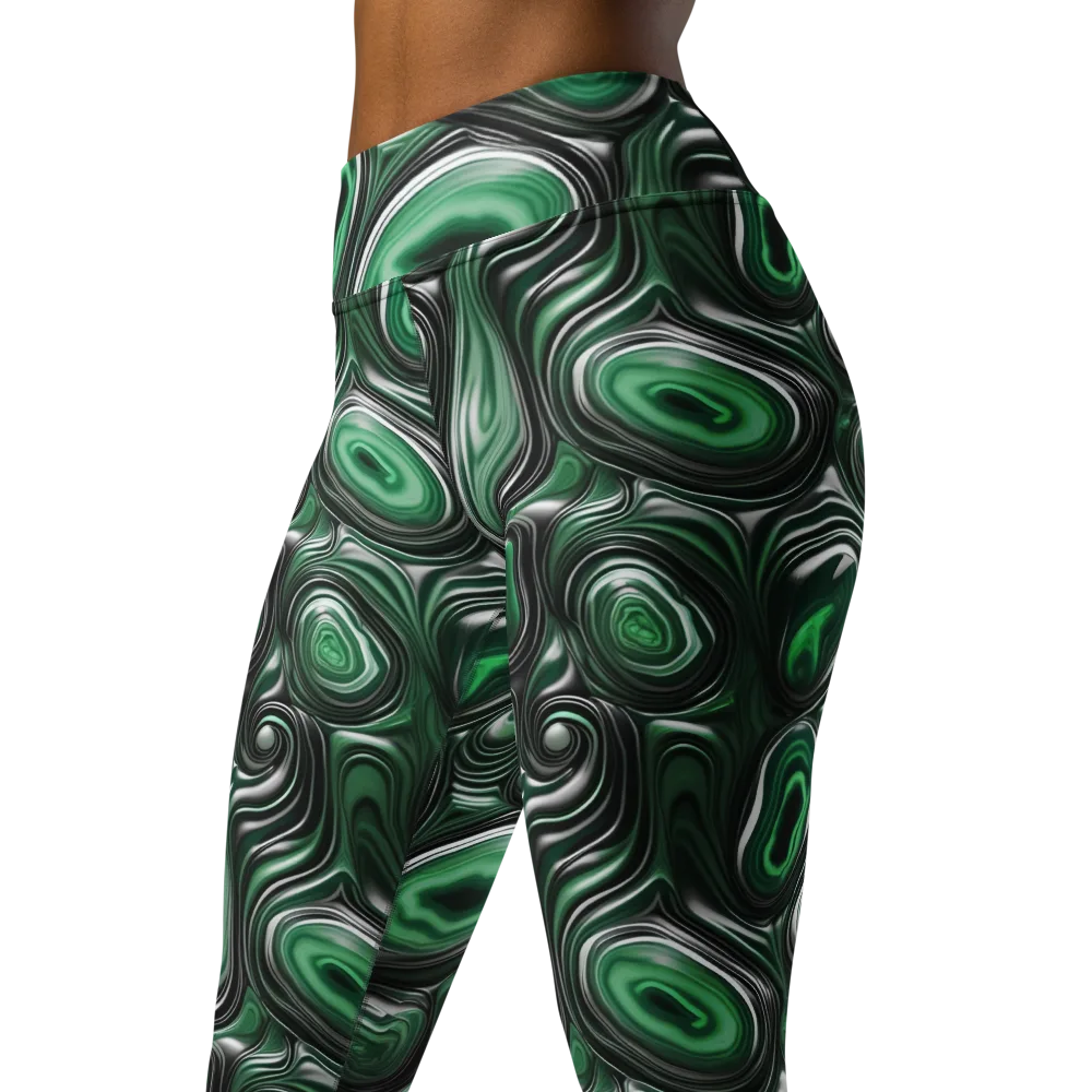 Emerald Agate on Yoga Leggings — Left Front