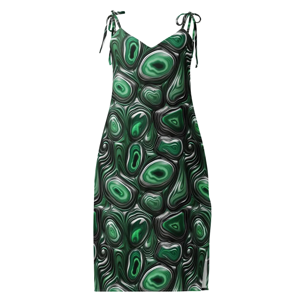 Emerald Agate on Slip Dress — Front