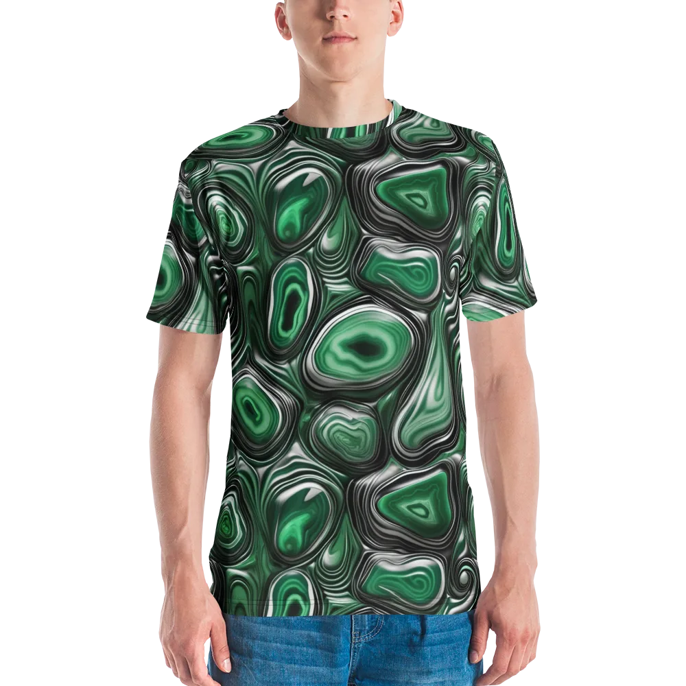 Emerald Agate on Men's Crew Neck T-Shirt — Front
