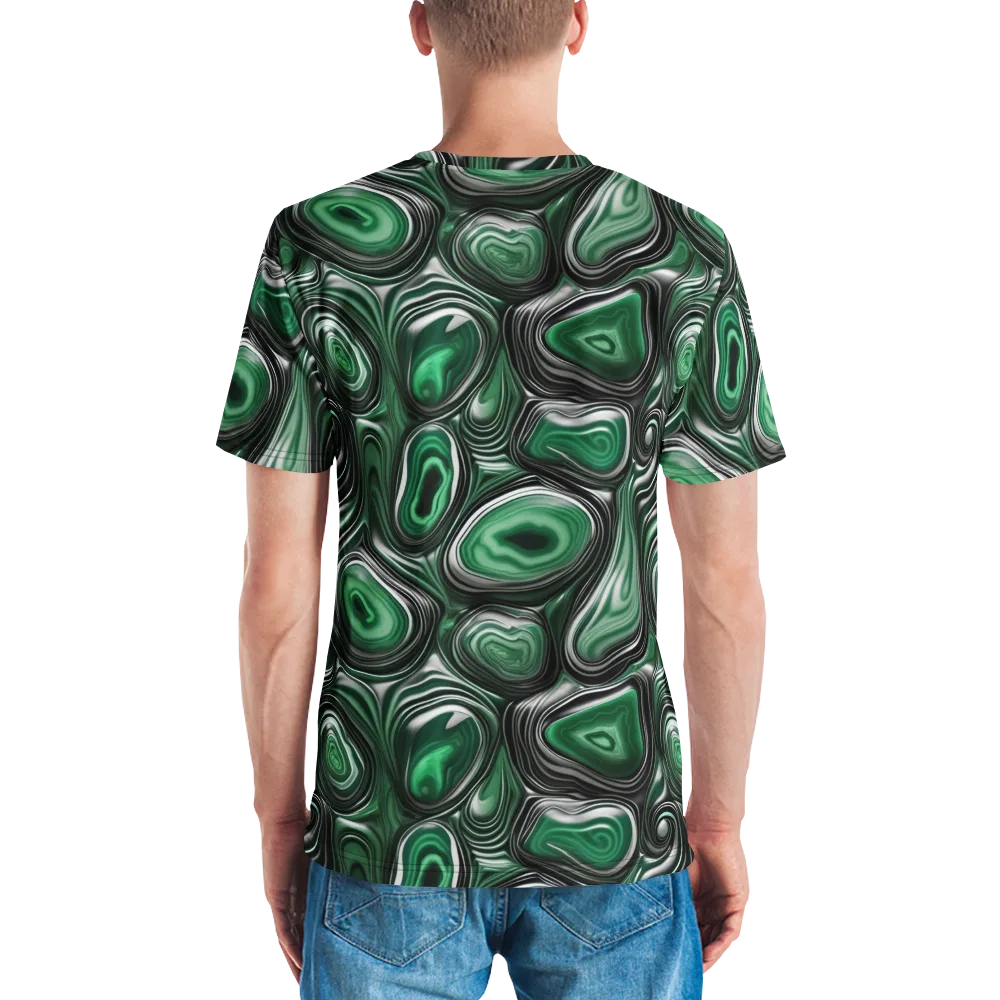 Emerald Agate on Men's Crew Neck T-Shirt — Back