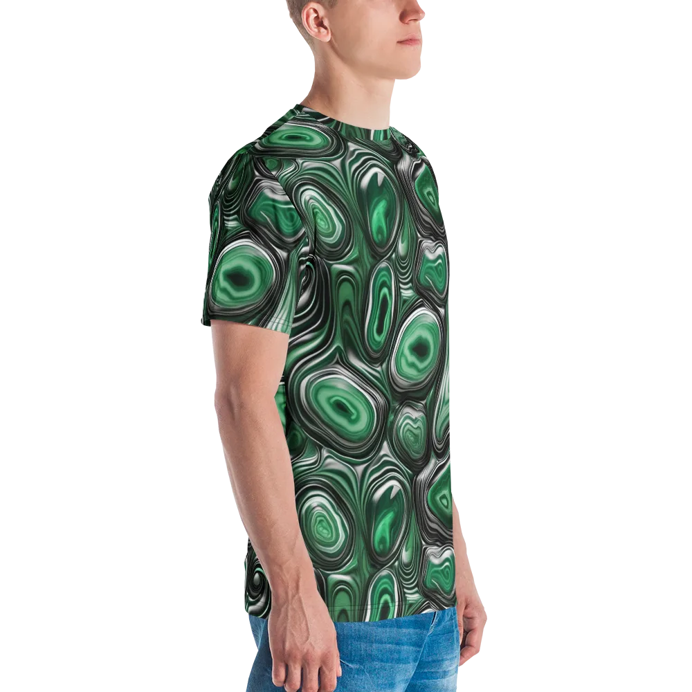 Emerald Agate on Men's Crew Neck T-Shirt — Right