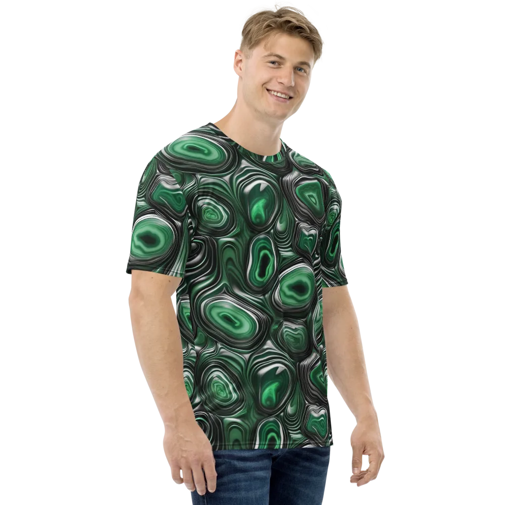 Emerald Agate on Men's Crew Neck T-Shirt — Right