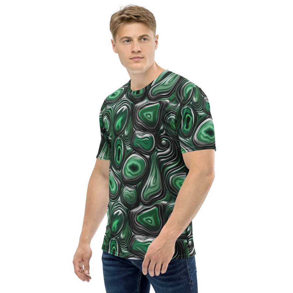 Emerald Agate on Men's Crew Neck T-Shirt — Left