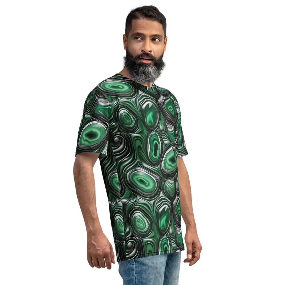 Emerald Agate on Men's Crew Neck T-Shirt — Right