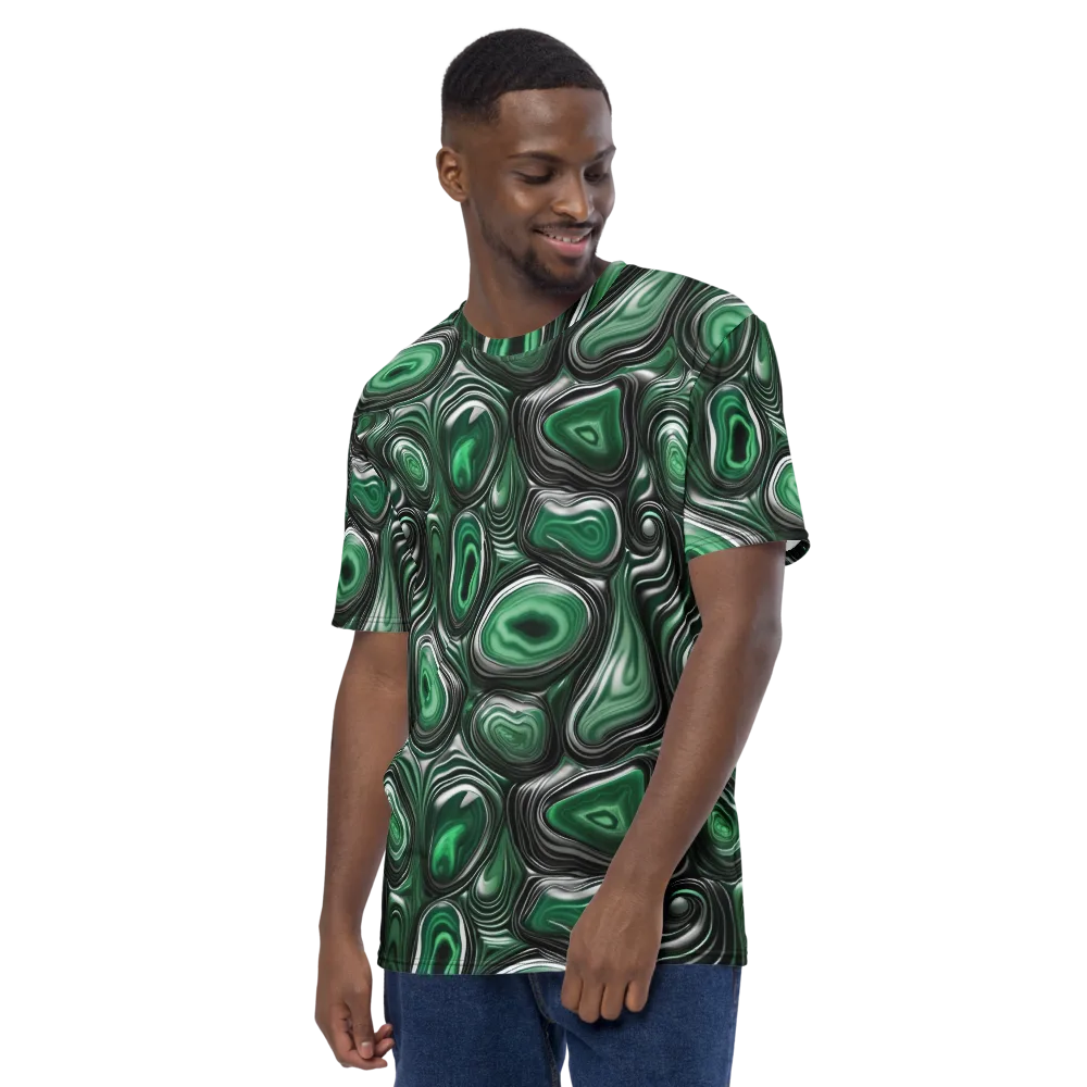Emerald Agate on Men's Crew Neck T-Shirt — Left