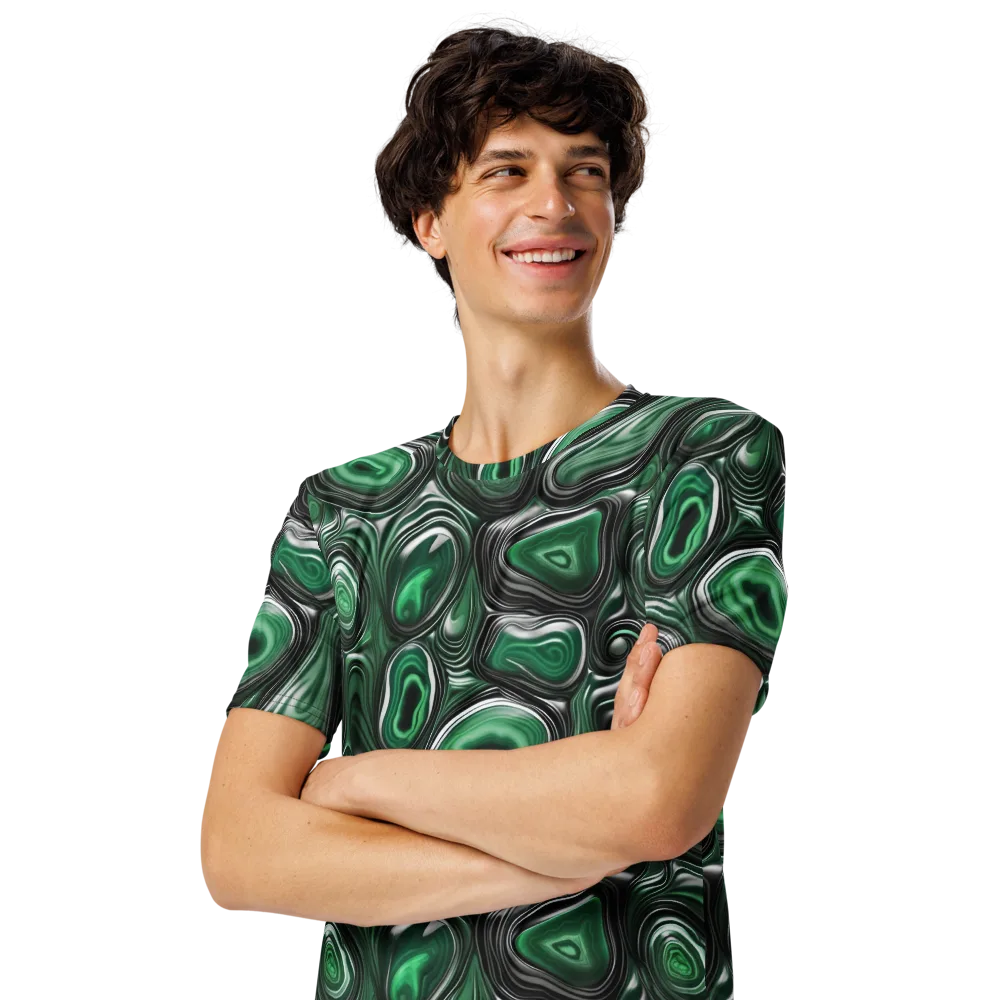 Emerald Agate on Men's Crew Neck T-Shirt — Left Front