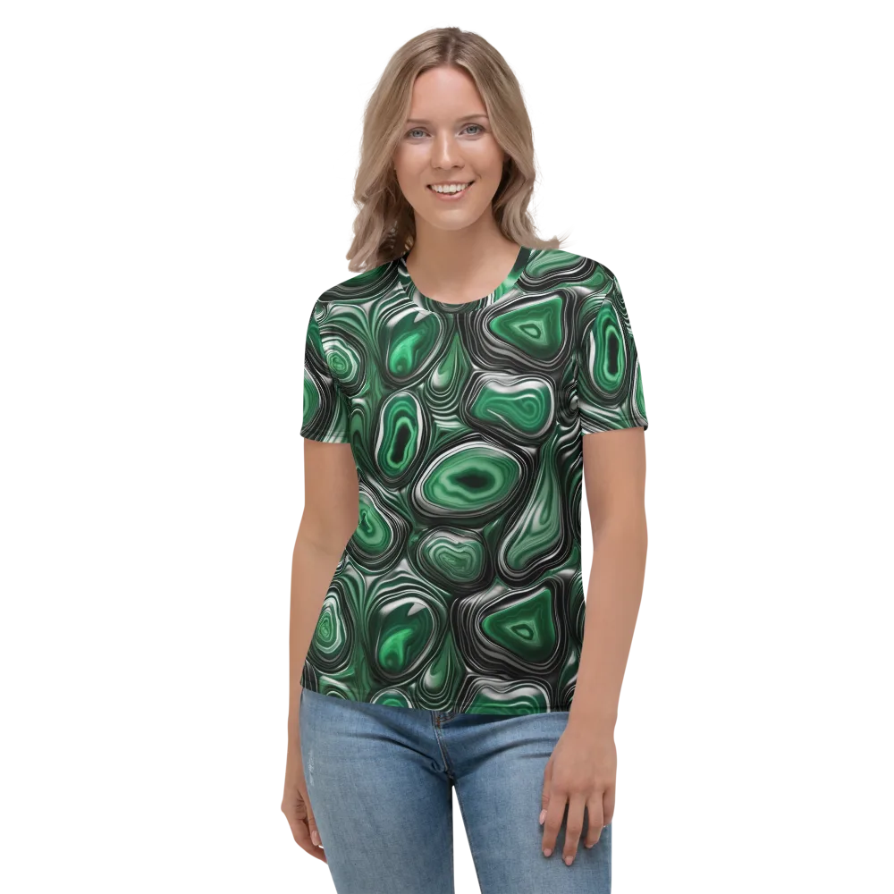 Emerald Agate on Women's Crew Neck T-Shirt — Front