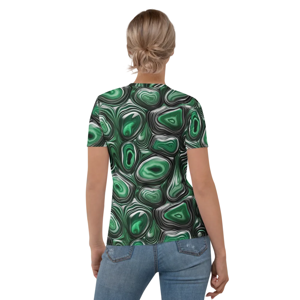 Emerald Agate on Women's Crew Neck T-Shirt — Back