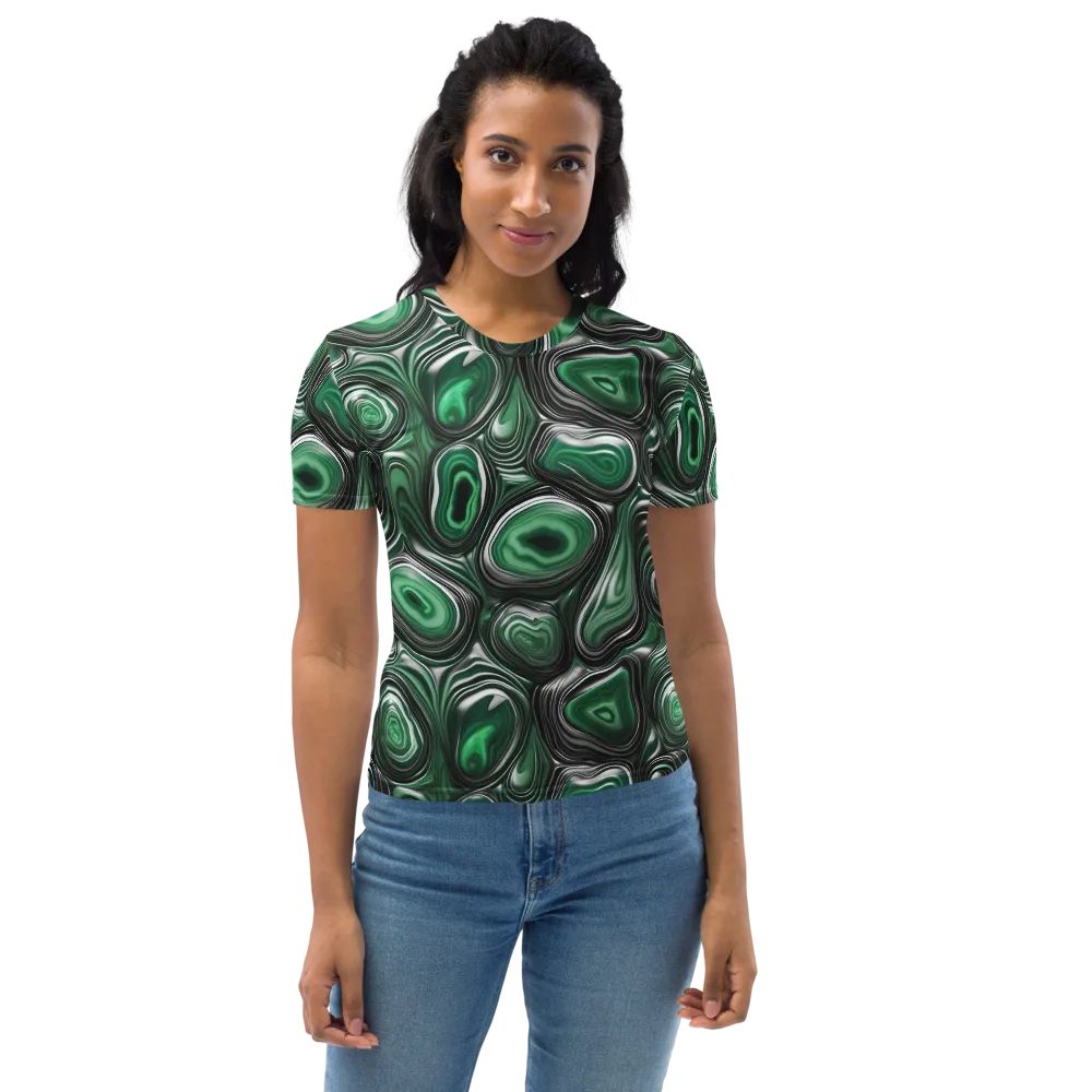 Emerald Agate on Women's Crew Neck T-Shirt — Front