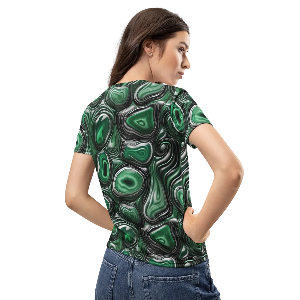 Emerald Agate on Women's Crew Neck T-Shirt — Back