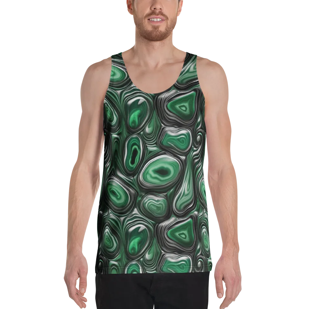 Emerald Agate on Men's Tank Top — Front