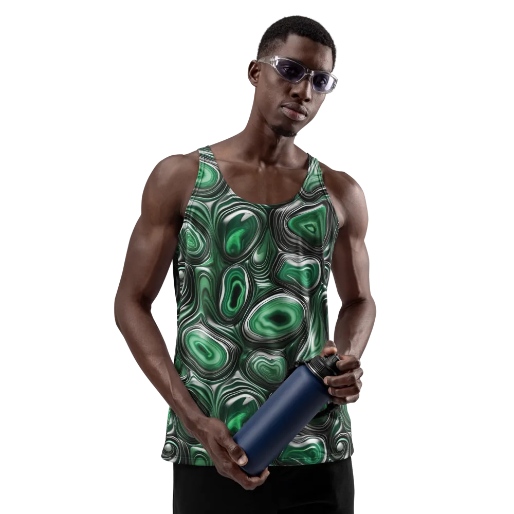 Emerald Agate on Men's Tank Top — Front