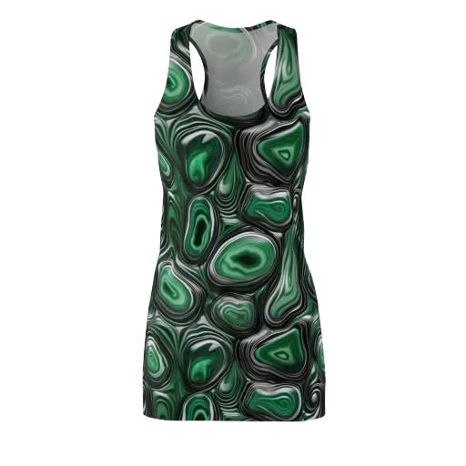 Emerald Agate on a Racerback Dress