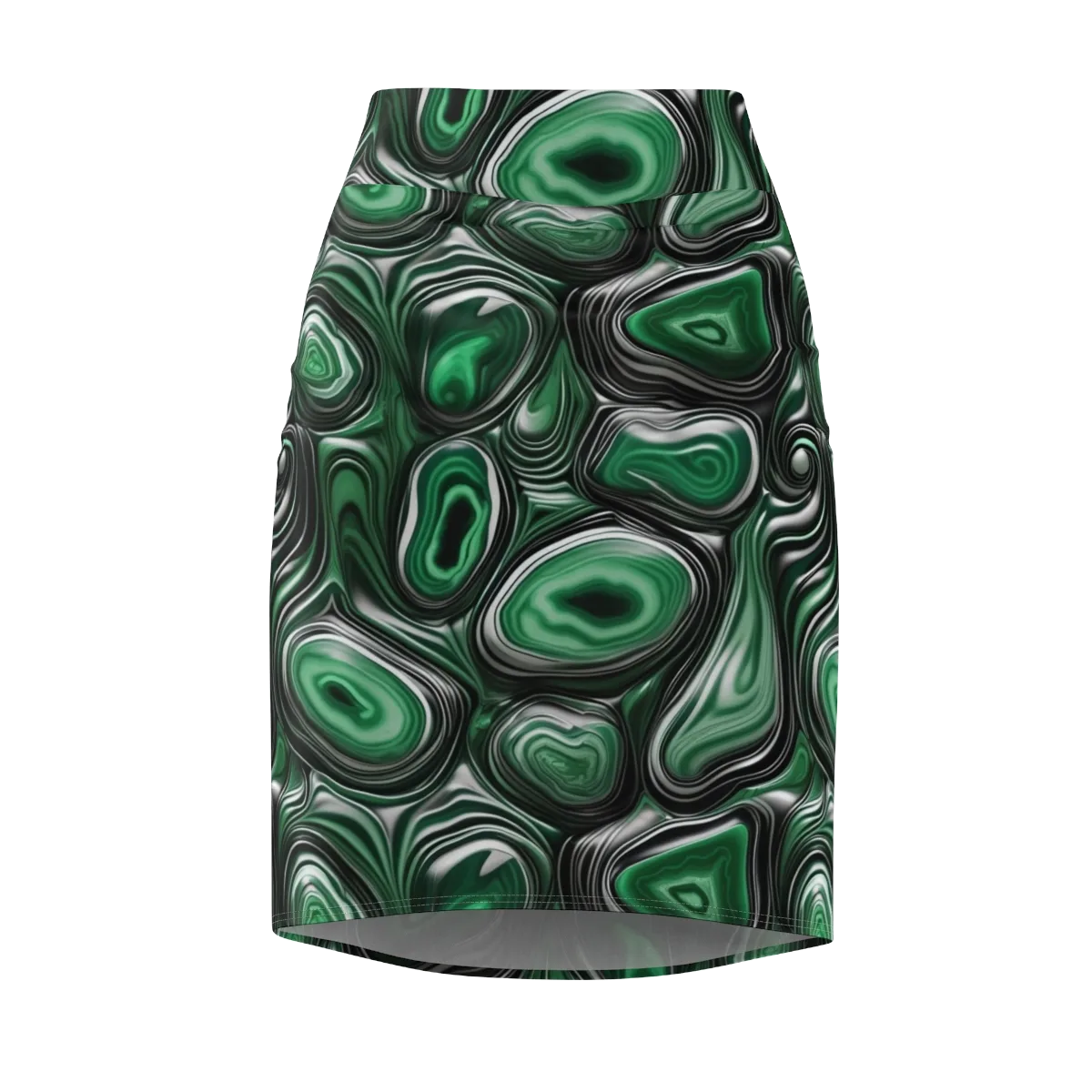Emerald Agate on Pencil Skirt — Front