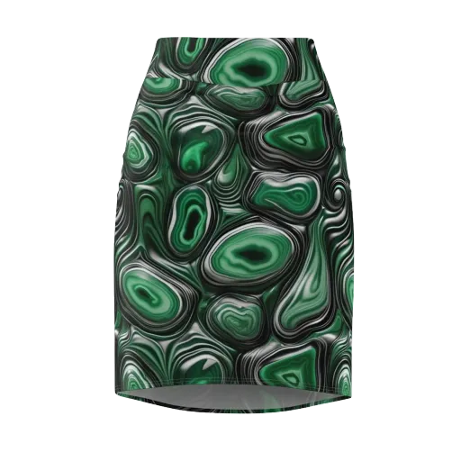Emerald Agate on a Pencil Skirt