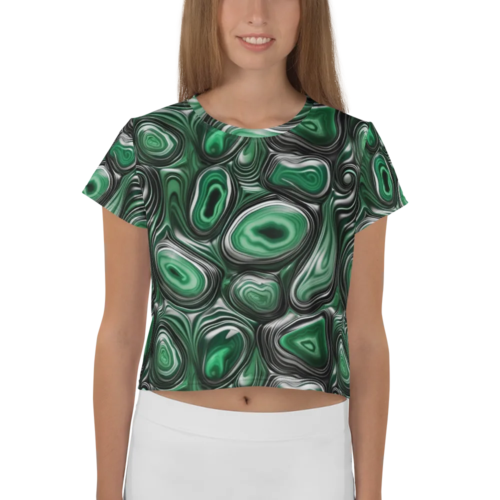 Emerald Agate on Crop Tee — Front