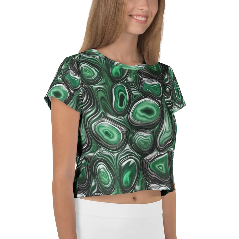 Emerald Agate on Crop Tee — Right