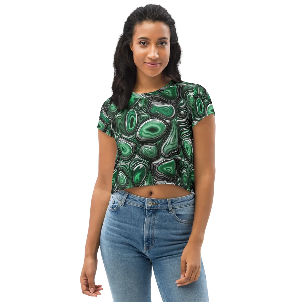 Emerald Agate on Crop Tee — Front