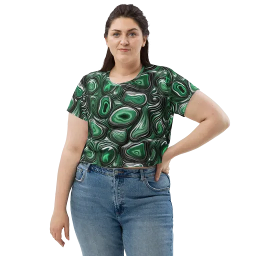 Emerald Agate on a Crop Tee